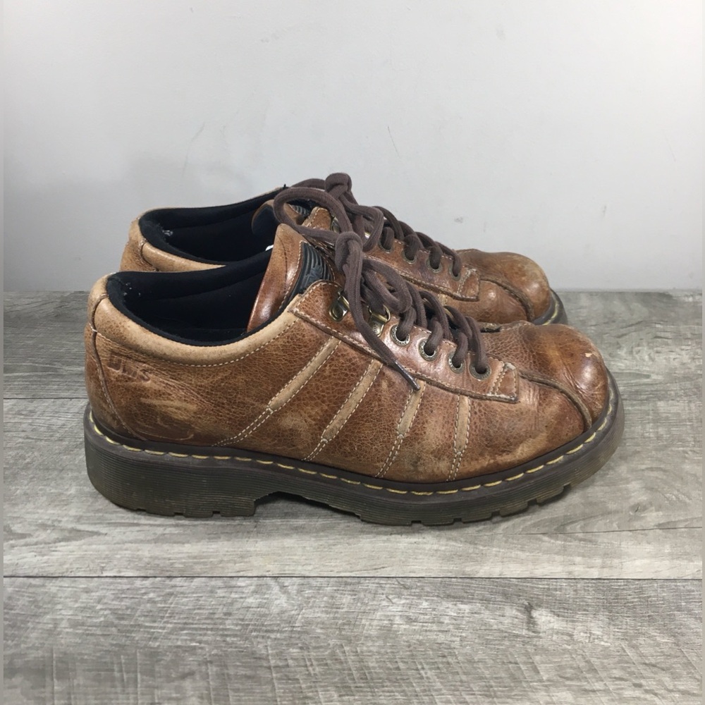 Vintage Dr. Martens Chunky 9764 Oxford Brown Leather Shoes Mens 90's Y2K US 11